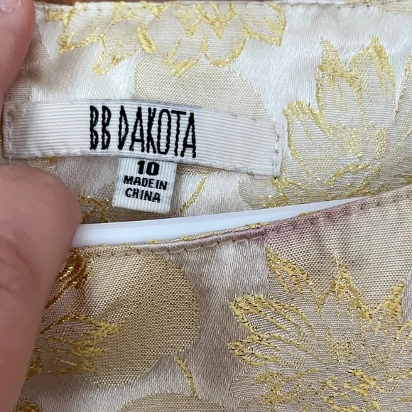 BB Dakota Cream and Pink a-line semi formal dress - Picture 2 of 6